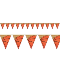 Basketball Pennant Banner (Pack of 12) Basketball Pennant Banner, basketball, banner, pennant, decoration, wholesale, inexpensive, bulk