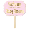 Foil Welcome ToThe Baby Shower Yard Sign (Pack of 6) Foil Welcome ToThe Baby Shower Yard Sign, welcome to the baby shower, little girl, decoration, baby shower, wholesale, inexpensive, bulk