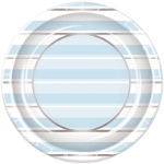 Striped Plates (Pack of 96) Striped Plates, plates, blue, baby shower, boy, wholesale, inexpensive, bulk