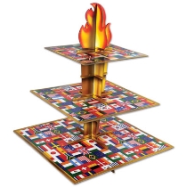 Torch Cupcake Stand (Pack of 12) Torch Cupcake Stand, torch, cupcake stand, international sports, around the world, decoration, wholesale, inexpensive, bulk