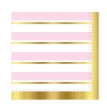 Striped Luncheon Napkins (Pack of 192) Striped Luncheon Napkins, napkins, gold, pink, white, baby shower, girl, wholesale, inexpensive, bulk