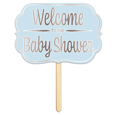 Foil Welcome To The Baby Shower Yard Sign (Pack of 6) Foil Welcome To The Baby Shower Yard Sign, welcome to the baby shower, baby shower, sign, decoration, wholesale, its a boy, inexpensive, bulk