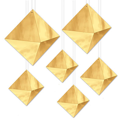 3-D Foil Diamonds (Pack of 72) 