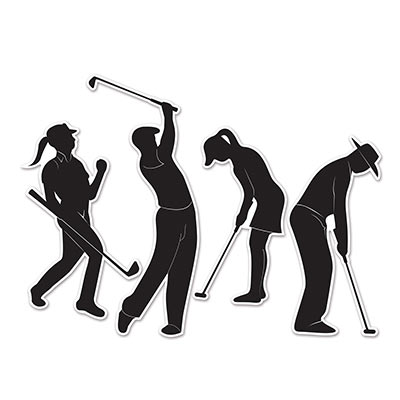 Golf Player Silhouettes (Pack of 48) Golf Player Silhouettes, golf, silhouettes, golf player, decoration, wholesale, inexpensive, bulk, sport