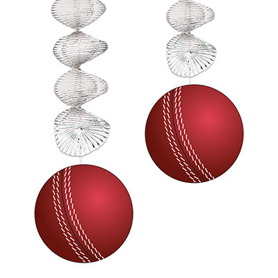Cricket Ball Danglers (Pack of 24) Cricket Ball Danglers, cricket, cricket ball, danglers, decoration, sports, wholesale, inexpensive, bulk