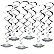 Flying Saucer Whirls (Pack of 72) Flying Saucer Whirls, flying saucers, whirls, outer space, decoration, wholesale, inexpensive,e bulk