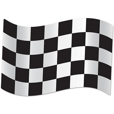 Jumbo Checkered Flag Cutouts (Pack of 12) Jumbo Checkered Flag Cutouts, checked flag, cutout, decoration, racing, wholesale, inexpensive, bulk