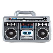 Inflatable Boom Box (Pack of 12) Inflatable Boom Box, boom box, decoration, 90, new years eve, decade, wholesale, inexpensive, bulk, 1990, nineties party, music box