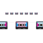 Cassette Tape Streamer (Pack of 12) Cassette Tape Streamer, cassette tape, streamer, decoration, 80's, new year's eve, wholesale, inexpensive, bulk