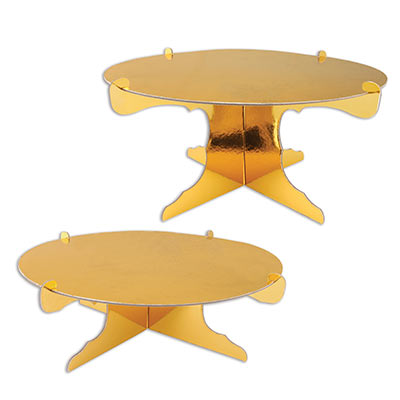 Gold Metallic Cake Stands (Pack of 24) Metallic Cake Stands, gold, cake stand, decoration, anniversary, new years eve, wholesale, inexpensive, bulk