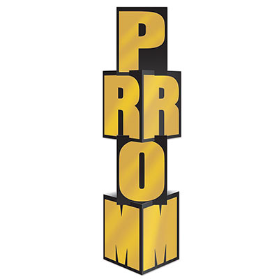 Foil Prom Column (Pack of 6) Foil Prom Column, black and gold, prom, decoration, wholesale, inexpensive, bulk