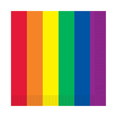 Rainbow Luncheon Napkins (Pack of 192) Rainbow Luncheon Napkins, rainbow, napkins, wholesale, pride, inexpensive, bulk