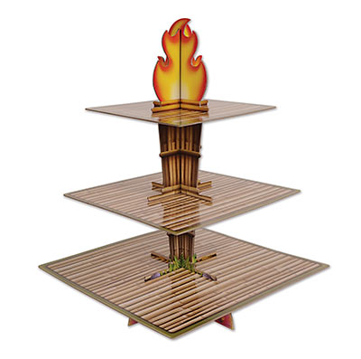 Tiki Torch Cupcake Stand (Pack of 12) Tiki Torch Cupcake Stand, tiki torch, cupcake stand, decoration, luau, wholesale, inexpensive, bulk
