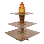 Tiki Torch Cupcake Stand (Pack of 12) Tiki Torch Cupcake Stand, tiki torch, cupcake stand, decoration, luau, wholesale, inexpensive, bulk