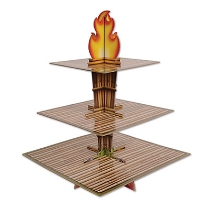 Tiki Torch Cupcake Stand (Pack of 12) Tiki Torch Cupcake Stand, tiki torch, cupcake stand, decoration, luau, wholesale, inexpensive, bulk