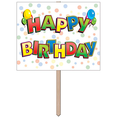 Happy Birthday Yard Sign (Pack of 6) Happy Birthday Yard Sign, happy birthday, yard sign, decoration, birthday, wholesale, inexpensive, bulk