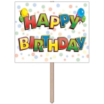 Happy Birthday Yard Sign (Pack of 6) Happy Birthday Yard Sign, happy birthday, yard sign, decoration, birthday, wholesale, inexpensive, bulk