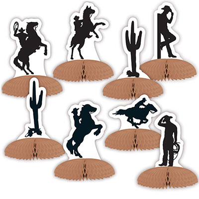 Western Silhouette Mini Centerpieces (Pack of 96) Western Silhouette Mini Centerpieces, western, centerpieces, new years eve, wholesale, inexpensive, bulk