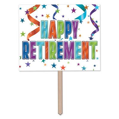 Happy Retirement Yard Sign (Pack of 6) Happy Retirement Yard Sign, retirement, happy retirement, yard sign, decoration, wholesale, inexpensive, bulk
