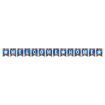 Foil Welcome Home Streamer (Pack of 12) Foil Welcome Home Streamer, welcome home, streamer, decoration, wholesale, inexpensive, bulk