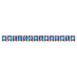 Foil Welcome Home Streamer (Pack of 12) Foil Welcome Home Streamer, welcome home, streamer, decoration, wholesale, inexpensive, bulk