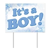 Plastic Its A Boy! Yard Sign (Pack of 6) Plastic Its A Boy! Yard Sign, its a boy, yard sign, decoration, baby shower, wholesale, inexpensive, bulk