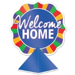 3-D Foil Welcome Home Centerpiece (Pack of 12) 3-D Foil Welcome Home Centerpiece, 3-D, welcome home, centerpiece, decoration, wholesale, inexpensive, bulk