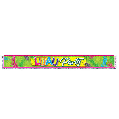 Metallic Luau Party Fringe Banner (Pack of 12) Metallic Luau Party Fringe Banner, luau, banner, decoration, wholesale, inexpensive, bulk