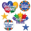 Foil Welcome Home Cutouts (Pack of 72) Foil Welcome Home Cutouts, welcome home, cutouts, decoration, wholesale, inexpensive, bulk