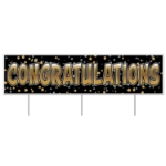 Plastic Jumbo Congratulations Yard Sign (Pack of 6) Plastic Jumbo Congratulations Yard Sign, congratulations, yard sign, decoration, wholesale, inexpensive, bulk