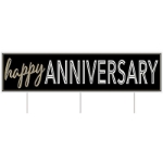 Plastic Jumbo Happy Anniversary Yard Sign (Pack of 6) Plastic Jumbo Happy Anniversary Yard Sign, anniversary, happy anniversary, yard sign, decoration, wholesale, inexpensive, bulk
