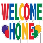 Plastic Jumbo Welcome Home Yard Sign Set (Pack of 4) Plastic Jumbo Welcome Home Yard Sign Set, Welcome Home, yard sign, decoration, wholesale, inexpensive, bulk