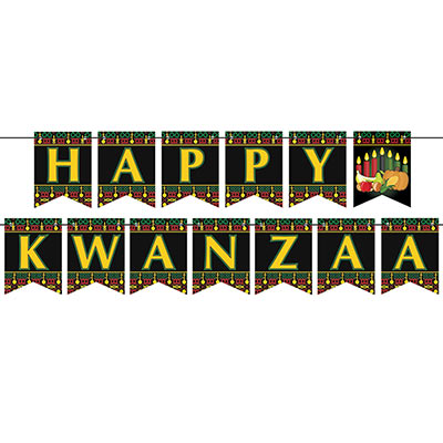Happy Kwanzaa Streamer (Pack of 12) Happy Kwanzaa Streamer, Kwanzaa, streamer, decoration, wholesale, inexpensive, bulk