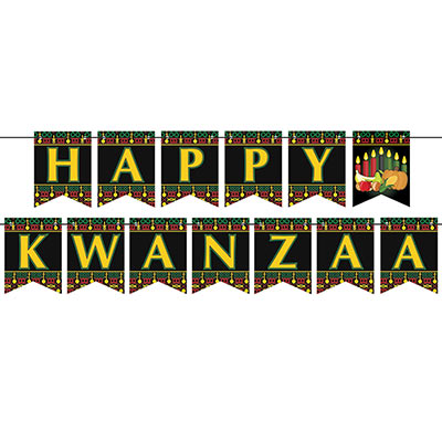 Happy Kwanzaa Streamer (Pack of 12) Happy Kwanzaa Streamer, Kwanzaa, streamer, decoration, wholesale, inexpensive, bulk