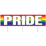 Plastic Jumbo Pride Yard Sign (Pack of 6) Plastic Jumbo Pride Yard Sign, jumbo pride yard sign, pride, yard sign, decoration, wholesale, inexpensive, bulk