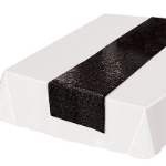 Black Sequined Table Runner (Pack of 12) Sequined Table Runner, sequined, table runner, decoration, black, new year's eve, masquerade, 20's, prom, wholesale, inexpensive, bulk