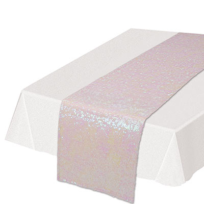 Opalescent Sequined Table Runner (Pack of 12) Sequined Table Runner, sequined, table runner, decoration, opalescent, new years eve, baby shower, wedding, prom, wholesale, inexpensive, bulk