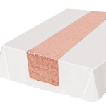 Rose Gold Sequined Table Runner (Pack of 12) Sequined Table Runner, sequined, table runner, decoration, rose gold, new year's eve, baby shower, wedding, prom, wholesale, inexpensive, bulk