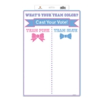 Team Voting Tally Board (Pack of 12) Team Voting Tally Board, team, voting, tally board, pink or blue, boy or girl, baby shower, wholesale, inexpensive, bulk, decoraiton