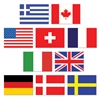 Mini International Flag Cutouts of various countries around the world.