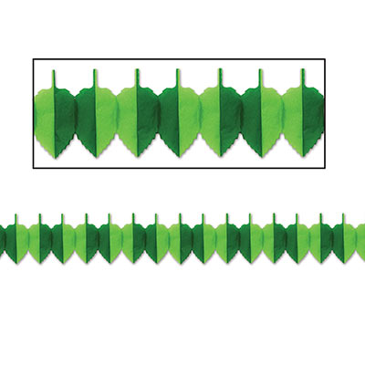 Spring Leaf Garland  made from tissue material.