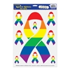 DISC - Rainbow Ribbons Peel N Place (Pack of 108) Rainbow Ribbons Peel N Place, rainbow, LGBTQ, new years eve, pride, decoration, wholesale, inexpensive, bulk