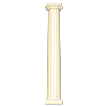Antique White Jointed Column Pull-Down Cutout 