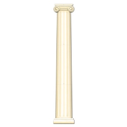 Antique White Jointed Column Pull-Down Cutout 