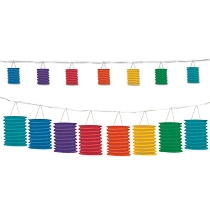 Bright Hanging Rainbow Lantern Garland 