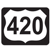 DISC-420 Highway Sign Cutout (Pack of 12) 420 Highway Sign Cutout, 420 highway, highway sign, decoration, new years eve, prom, around the world, wholesale, inexpensive, bulk