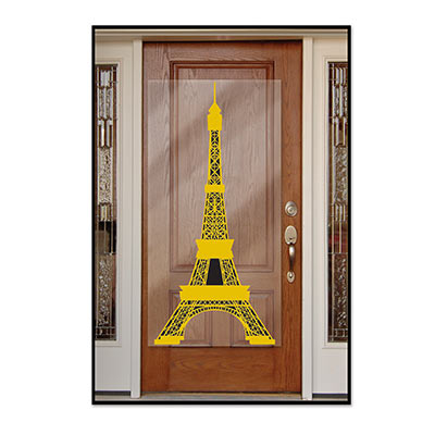 Gold/Yellow with black Eiffel Tower Door Cover