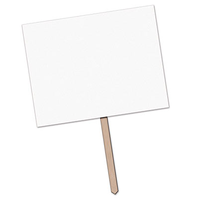 White Blank Yard Sign