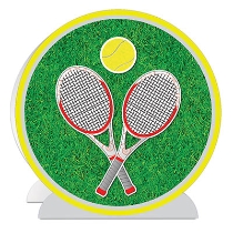 3-D Tennis Centerpiece (Pack of 12) 3-D Tennis Centerpiece, tennis, centerpiece, decoration, sports, wholesale, inexpensive, bulk