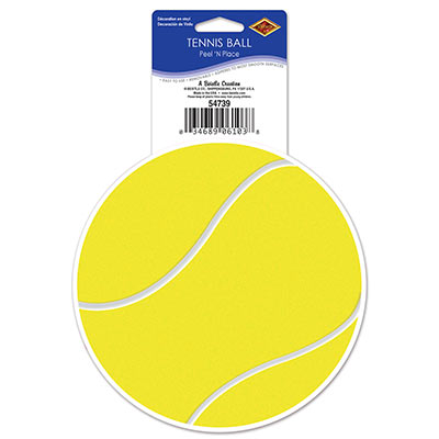 Tennis Ball Peel N Place (Pack of 12) Tennis Ball Peel N Place, tennis ball, tennis, decoration, sports, wholesale, inexpensive, bulk